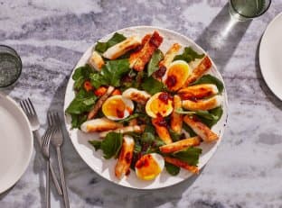 Crispy Rice Cakes With Halloumi Cheese and Gochujang Brown Butter