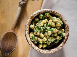 deconstructed Hummus” Chickpea Salad