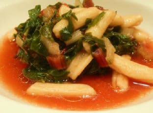Cavatelli With Red and Green Chard