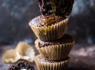Double Chocolate Irish Tea Infused Oat Muffins